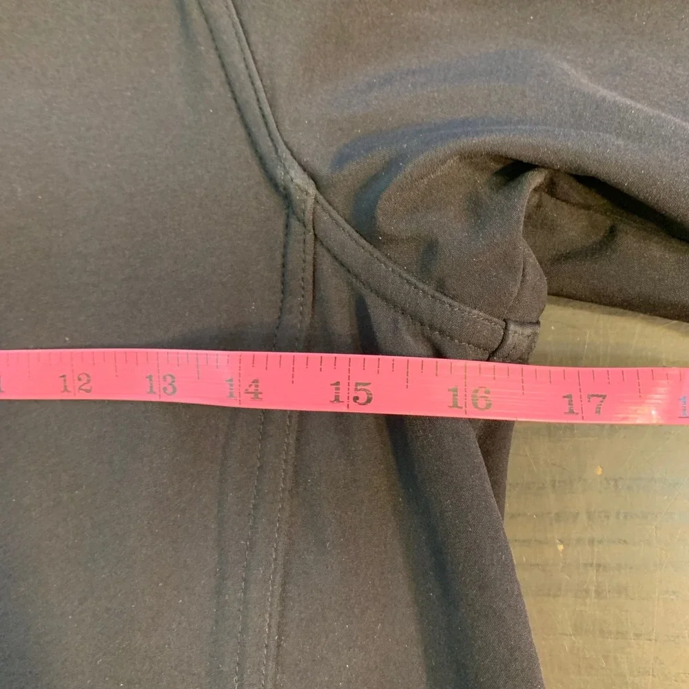 Lululemon Soft Shell Black Hooded Full Zip Long Jacket Coat Womens 4 Minimalist‎
